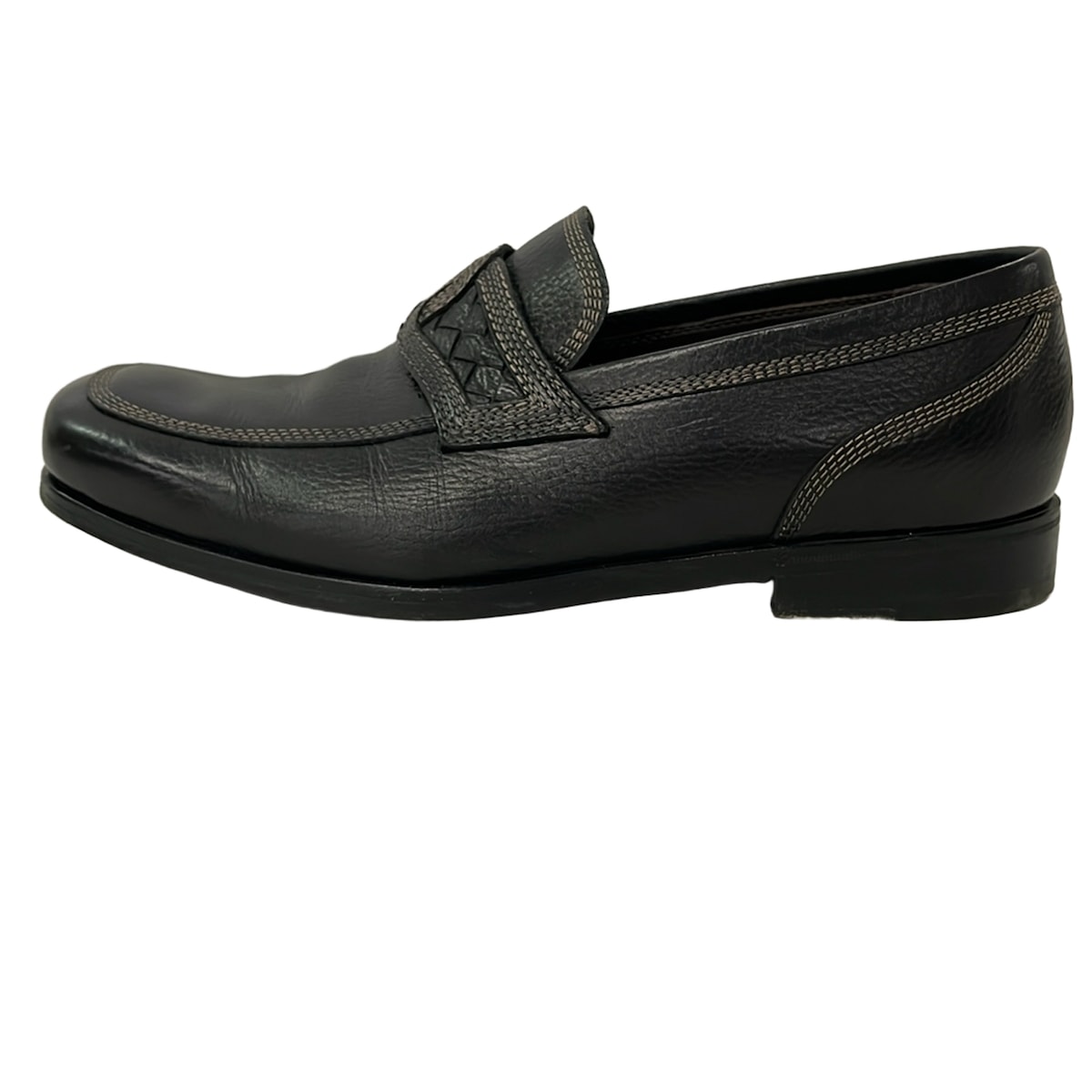 【新着】【中古】BOTTEGA VENETA(ボッテガヴェネタ) 置き目毛革 黒 なめし革