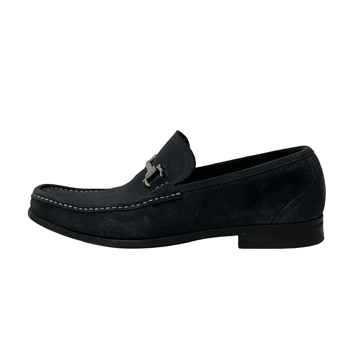【新着】【中古】FERRAGAMO/SalvatoreFerragamo(サルバトーレフェラガモ) 置き目毛革 ガンチーニ 暗然たる薄墨色