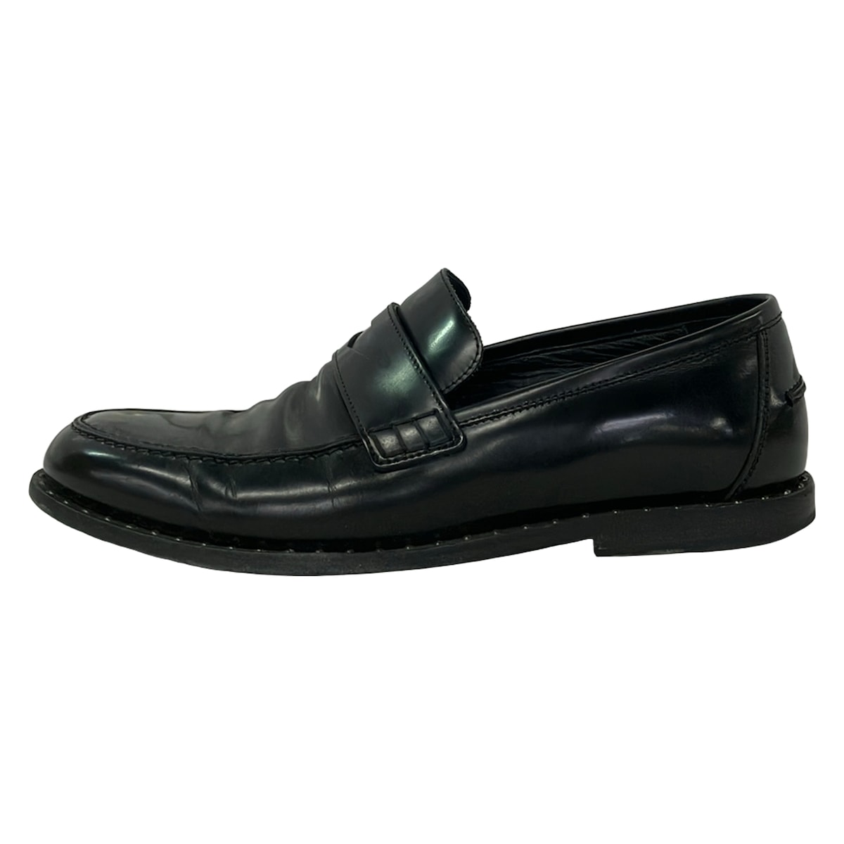 【新着】【中古】JIMMY CHOO(ジミーチュウ) 置き目毛革 黒 なめし革