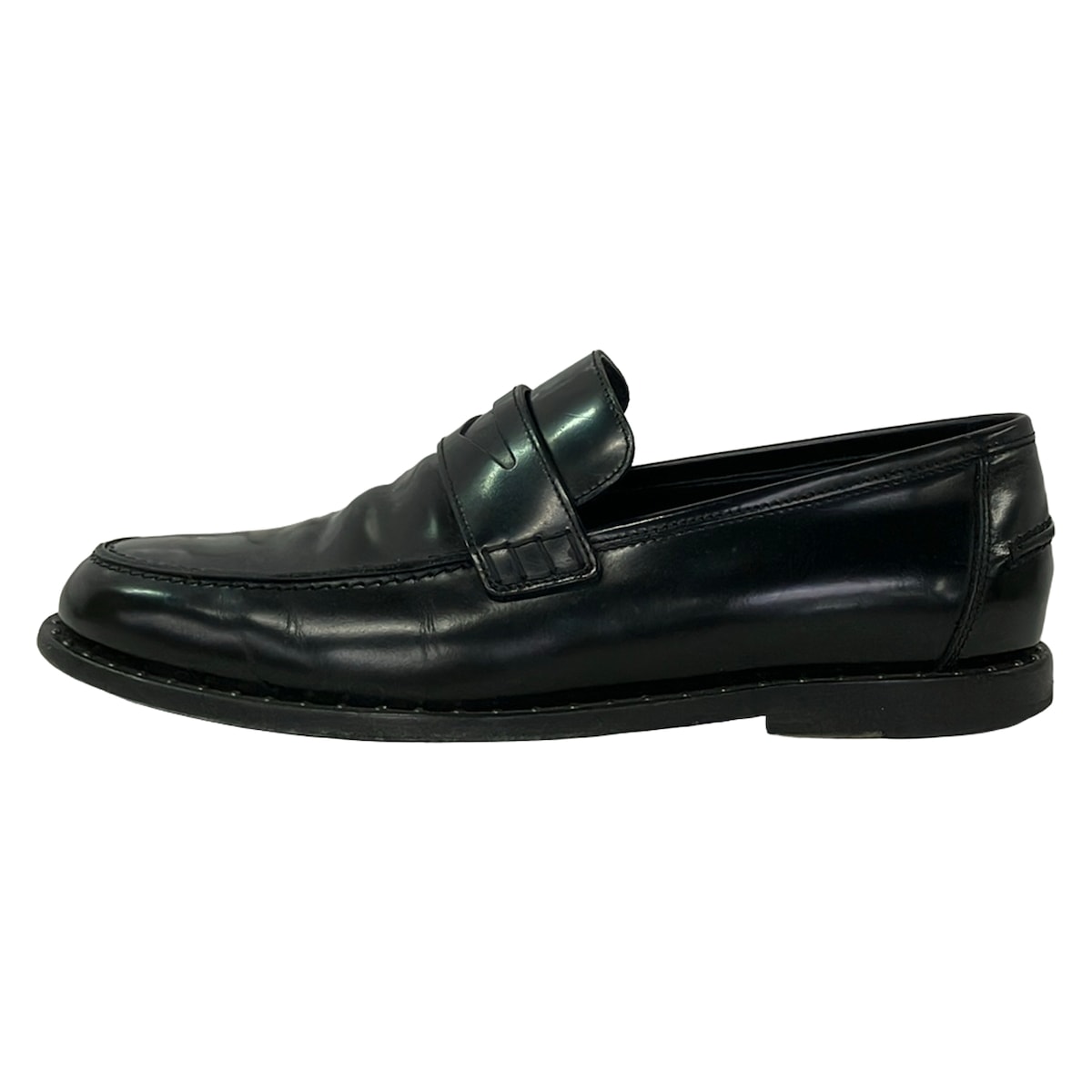【新着】【中古】JIMMY CHOO(ジミーチュウ) 置き目毛革 黒 なめし革