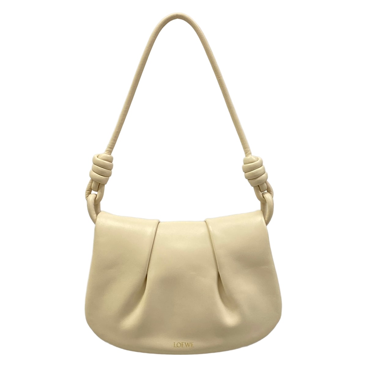 【中古】LOEWE(ロエベ) パセオ サッチェル ショルダーバッグ 象牙色