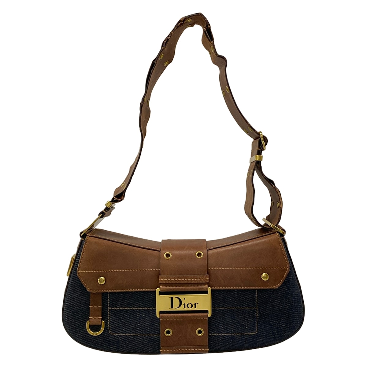 【新着】【中古】DIOR/ChristianDior(クリスチャンディオール/ディオール) ストリートシック ショルダーバッグ 米国海軍×赤銅色 なめし革