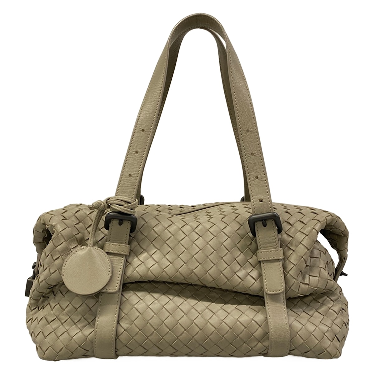 【新着】【中古】BOTTEGA VENETA(ボッテガヴェネタ) モンテーニュ ショルダーバッグ 薄墨色 なめし革