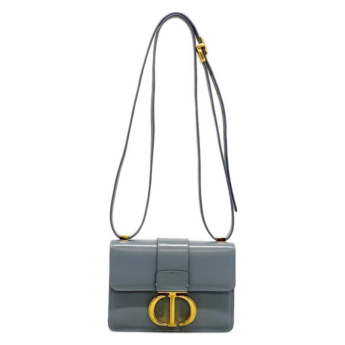 【新着】【中古】DIOR/ChristianDior(クリスチャンディオール/ディオール) 30モンテーニュマイクロバッグ ショルダーバッグ 青色薄墨色 なめし革