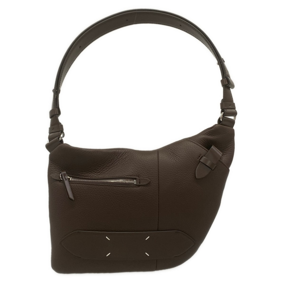 【新着】【中古】Maison Margiela(メゾンマルジェラ) ホンブルグ帽 5AC オン 上半身 ショルダーバッグ 暗然たる赤銅色 なめし革