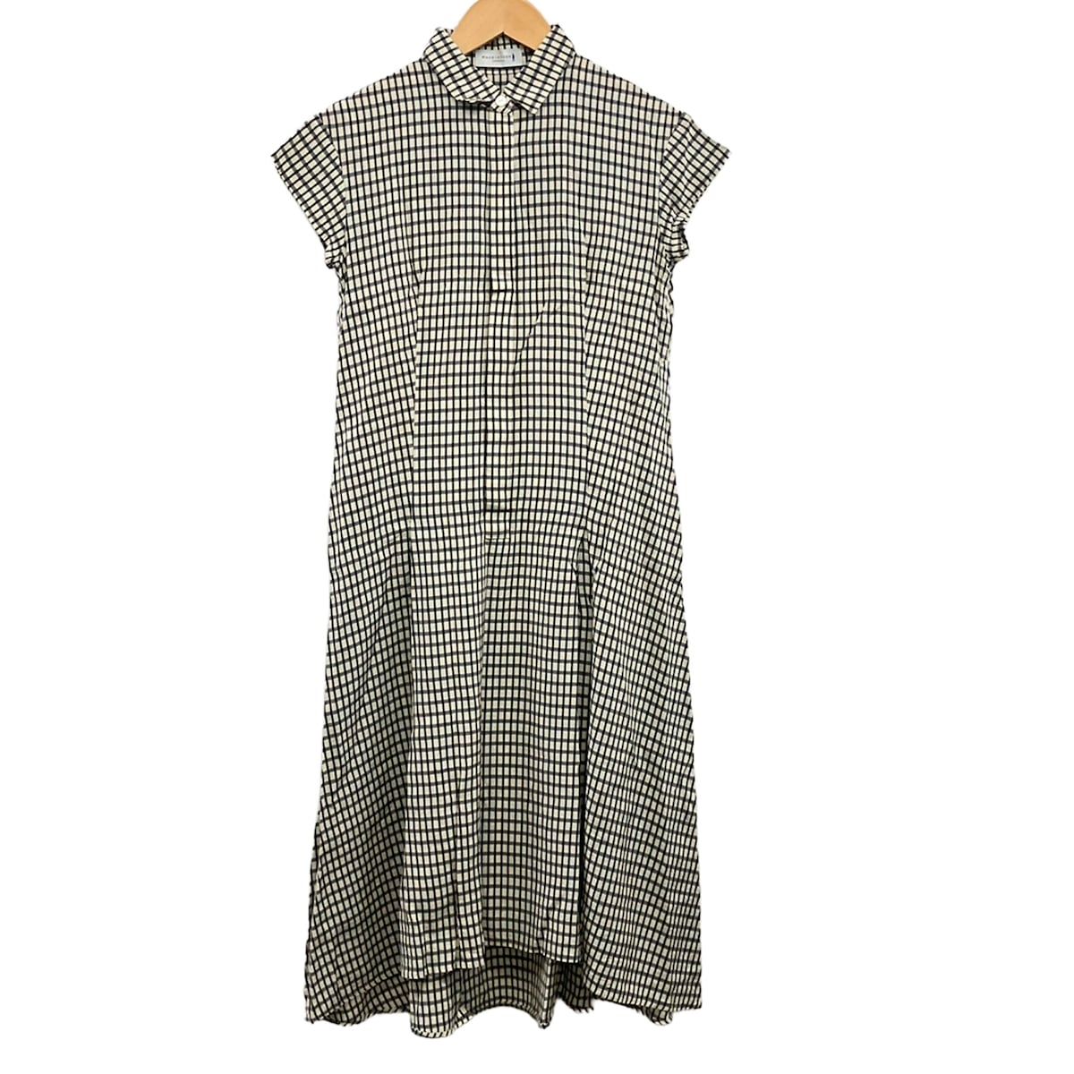 【新着】【中古】MACKINTOSH LONDON(マッキントッシュ英国の首都) 衣装 レギュラー色つや/半袖/ロング/照合のしるし柄 象牙色×黒