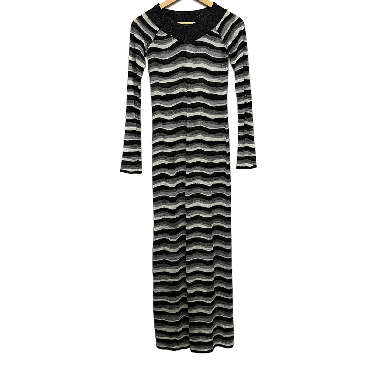 【新着】【中古】EMILIO PUCCI(PUCCI)(エミリオプッチ) 衣裳 長袖/ロング/ラメ/間借り人/カクテルドレスルー 黒×点火装置薄墨色×薄墨色