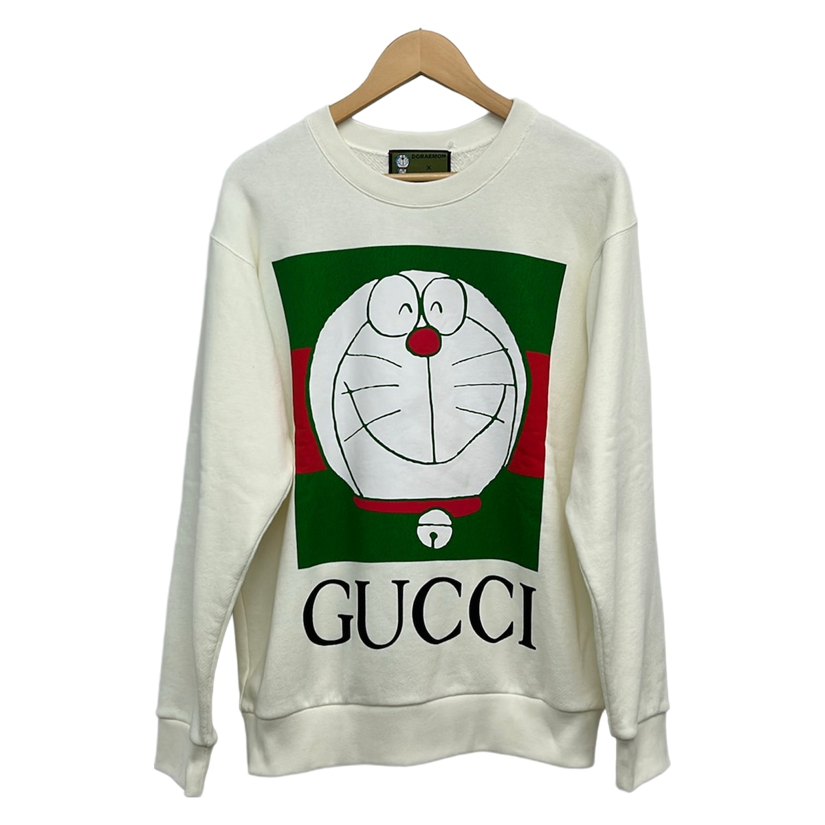【中古】GUCCI(グッチ) 調教師 長袖/DORAEMON（ドラえもん） 象牙色×緑であること×赤いこと