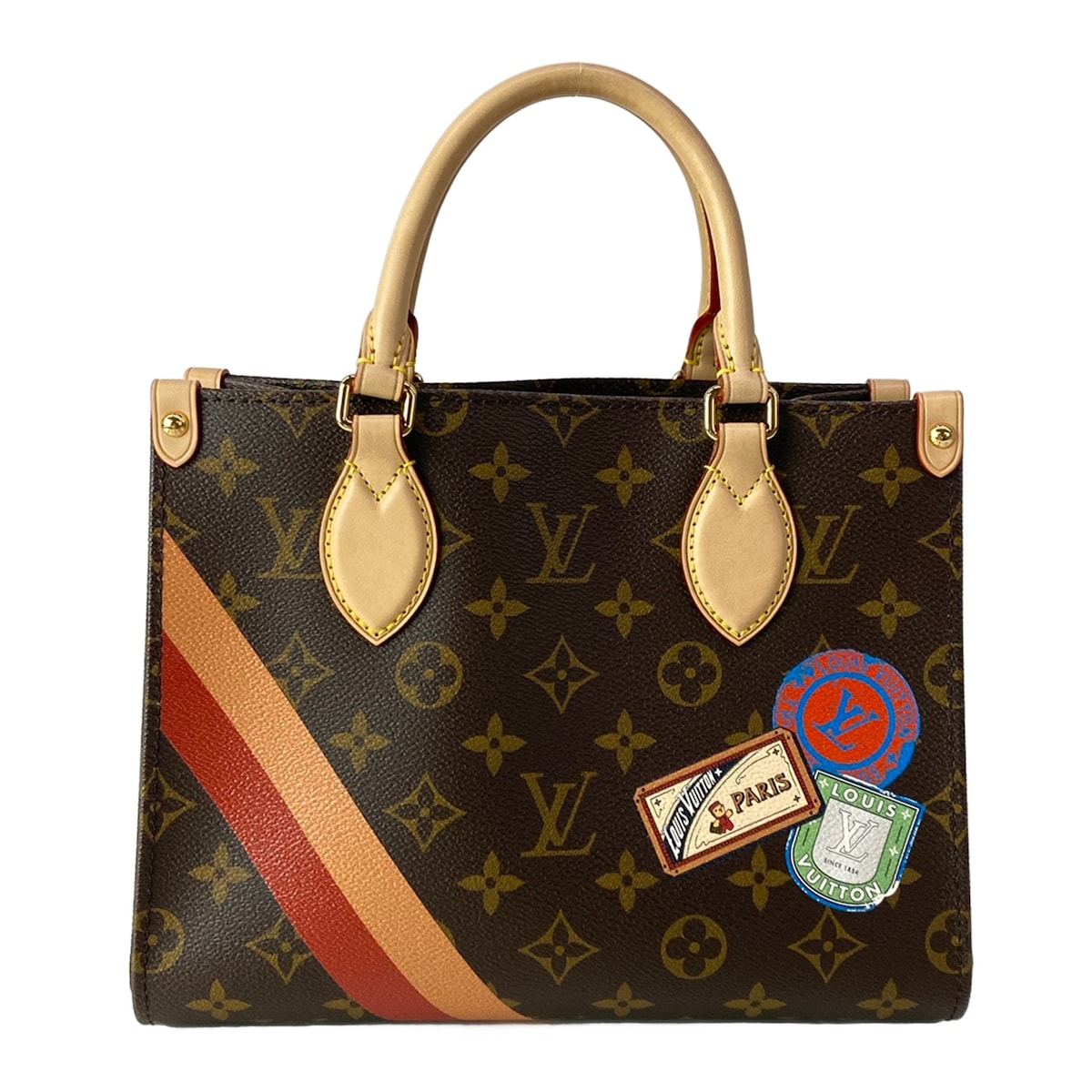 【中古】LOUIS VUITTON(ルイヴィトン) オンザゴー PM モン・モノグラム トートバッグ パーソナライズ