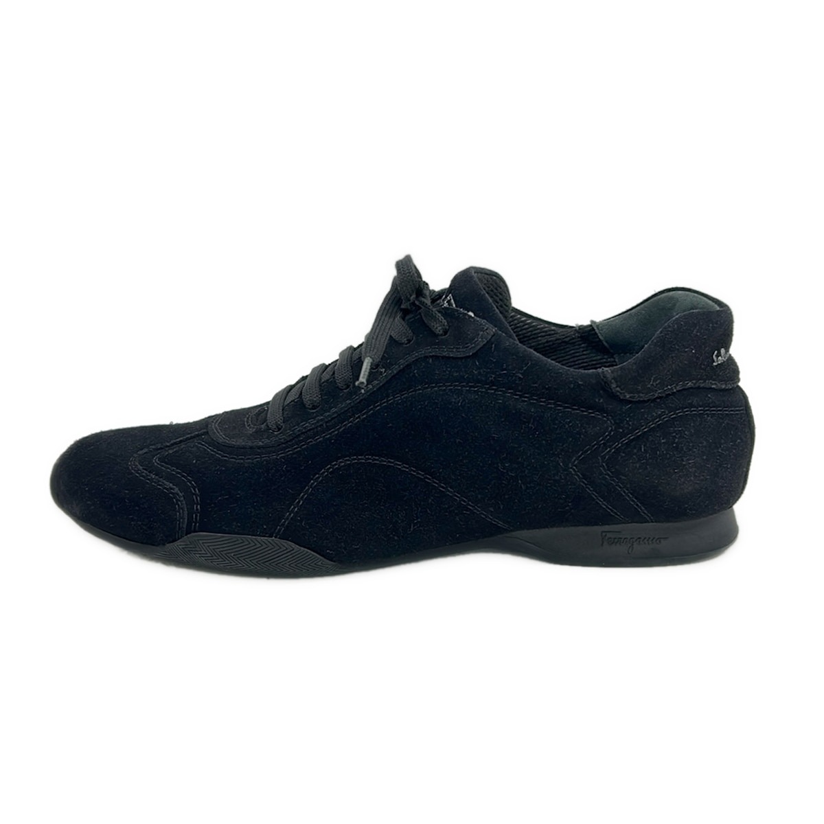 【新着】【中古】FERRAGAMO/SalvatoreFerragamo(サルバトーレフェラガモ) スニーカー インソール取りはらい可 黒