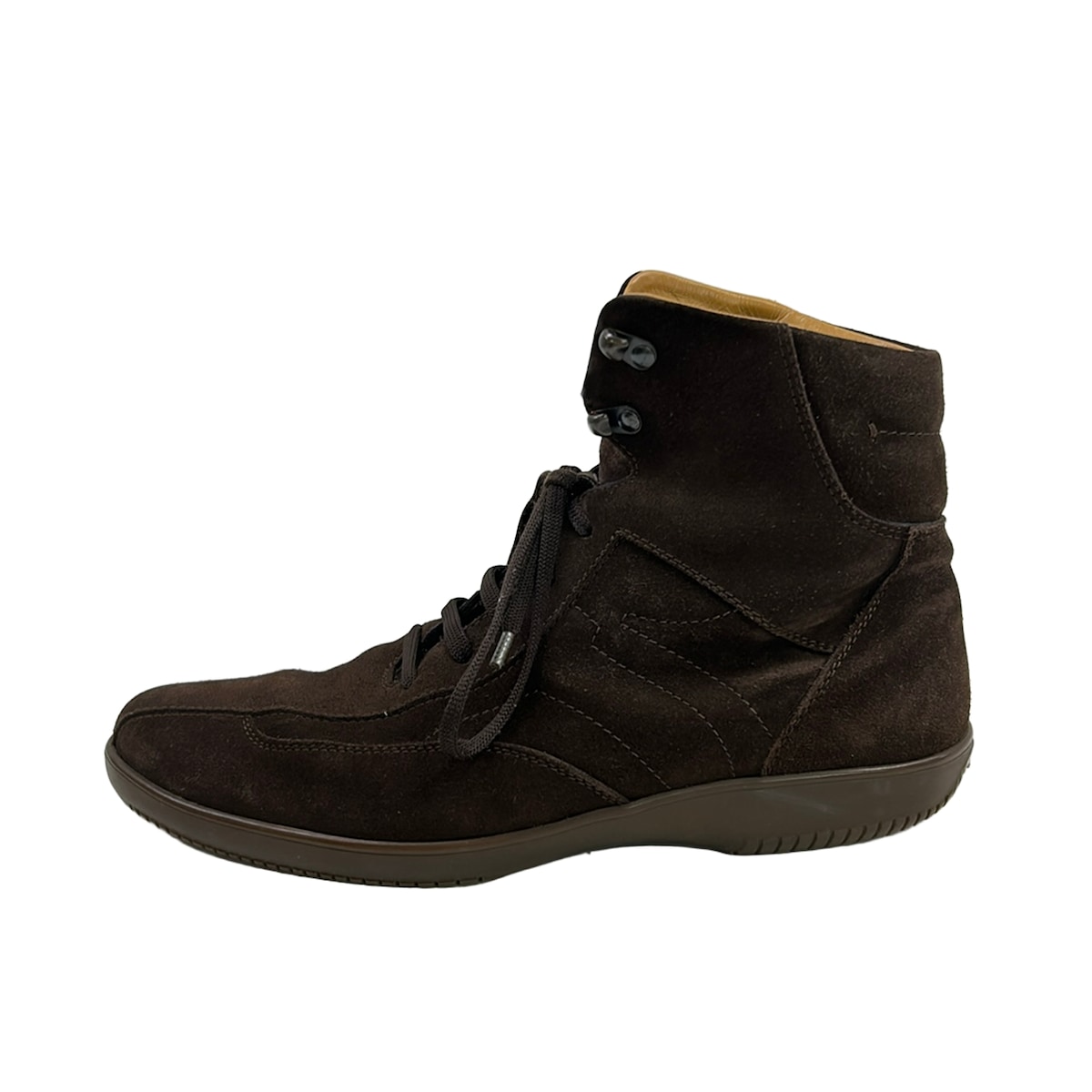 【新着】【中古】FERRAGAMO/SalvatoreFerragamo(サルバトーレフェラガモ) 遊撃手ブーツ スピード競技繰り上げる 暗然たる赤銅色