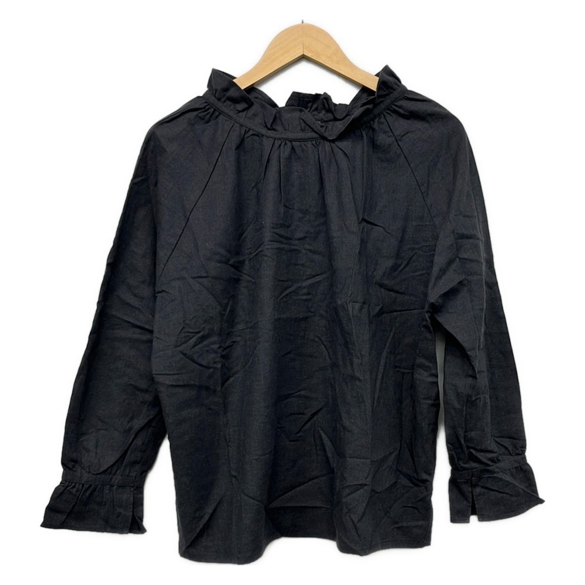 【新着】【中古】Atlantique Ascoli(アトランティックアスコリ) 長袖カットソー フラウンス うす暗い薄墨色