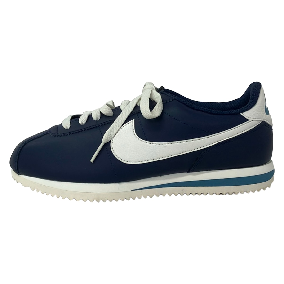 【新着】【中古】NIKE(ナイキ) スニーカー ダークネイビー×白 なめし革