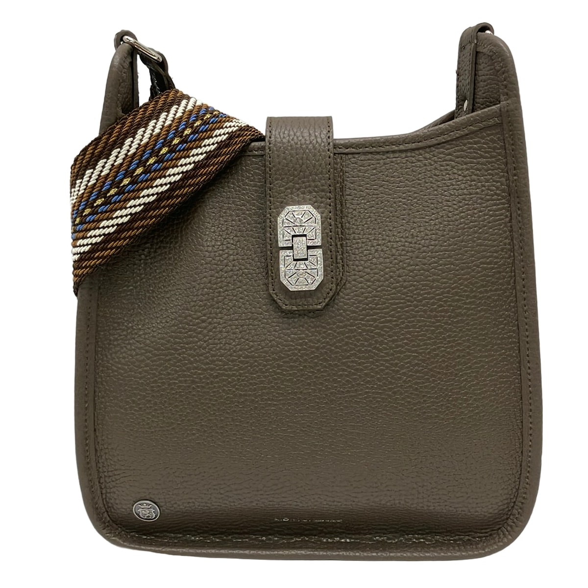 【新着】【中古】AccessoiresDeMademoiselle(ADMJ)(アクセソワ・ドゥ・マドモワゼル) ショルダーバッグ 薄墨色ベージュ×せつ然たる×マルチ なめし革