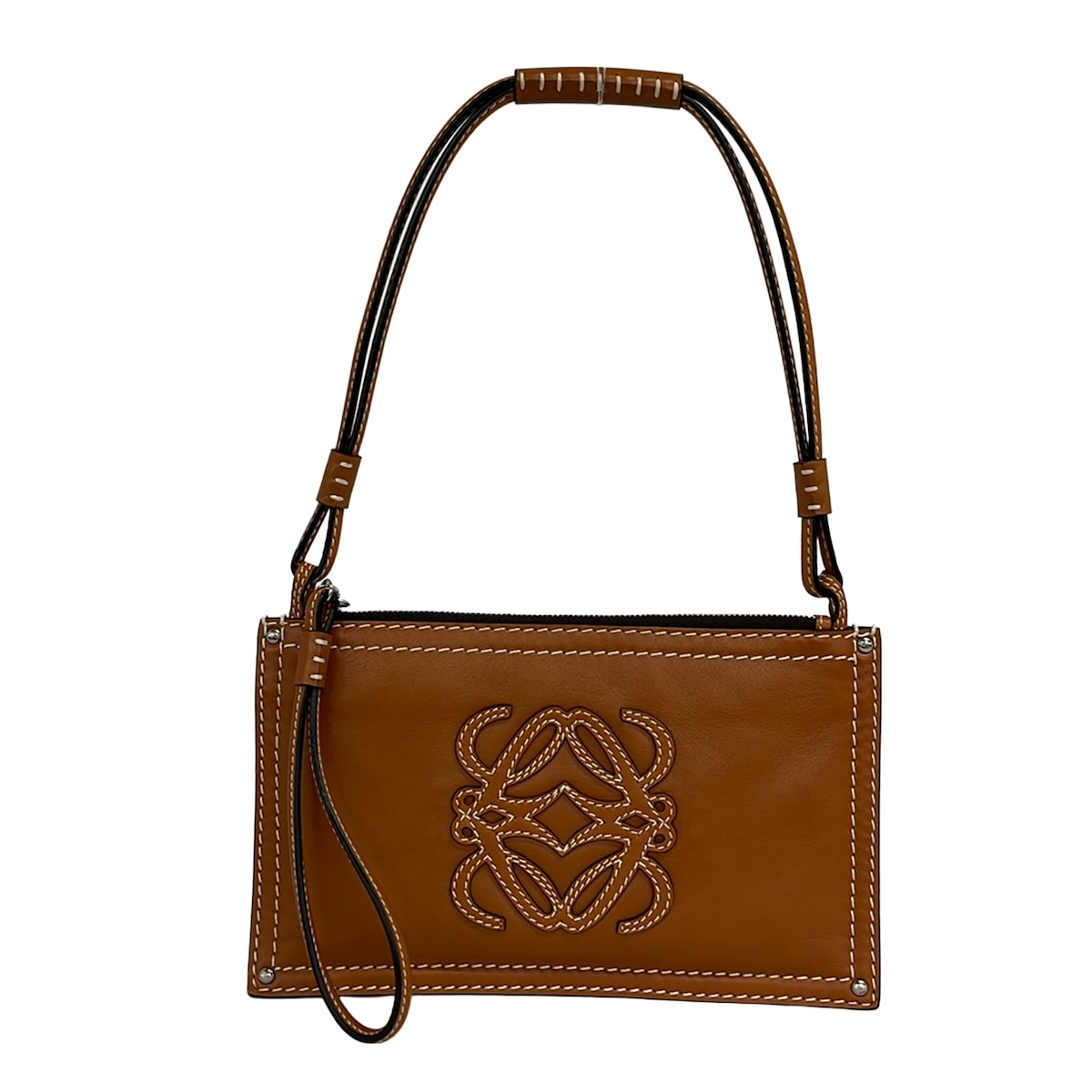 【新着】【中古】LOEWE(ロエベ) ハンドバック 赤銅色 なめし革