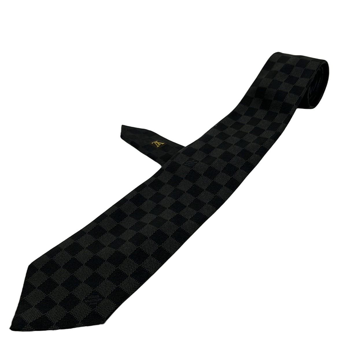 【中古】LOUIS VUITTON(ルイヴィトン) クラヴァットダミエクラシック タイ ノワール