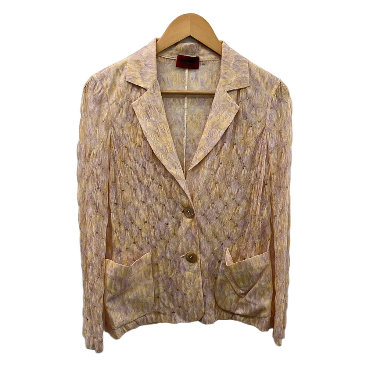 【新着】【中古】MISSONI(ミッソーニ) 上衣 長袖/オール時期 ライトパープル×暗然たる黄色