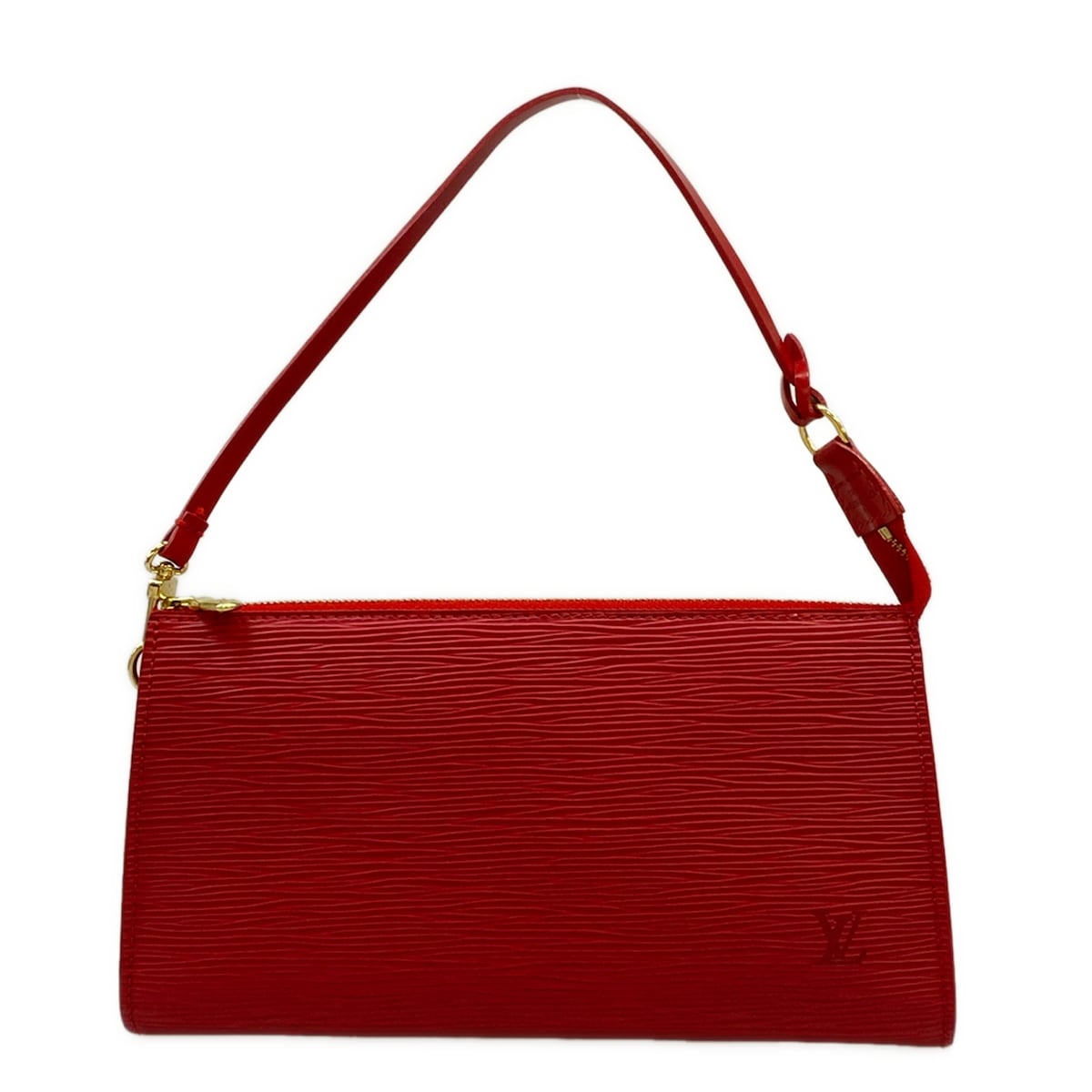 【新着】【中古】LOUIS VUITTON(ルイヴィトン) ポシェットアクセソワール24 ハンドバック カスティリアンレッド なめし革