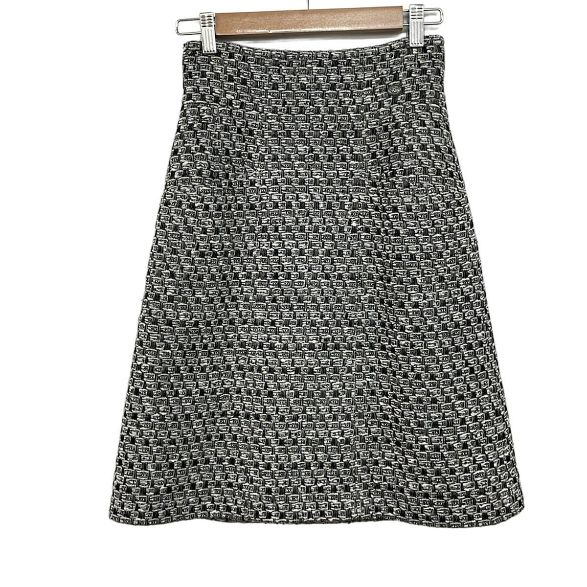【新着】【中古】CHANEL(シャネル) スコート ひざ丈/2013年 黒×薄墨色