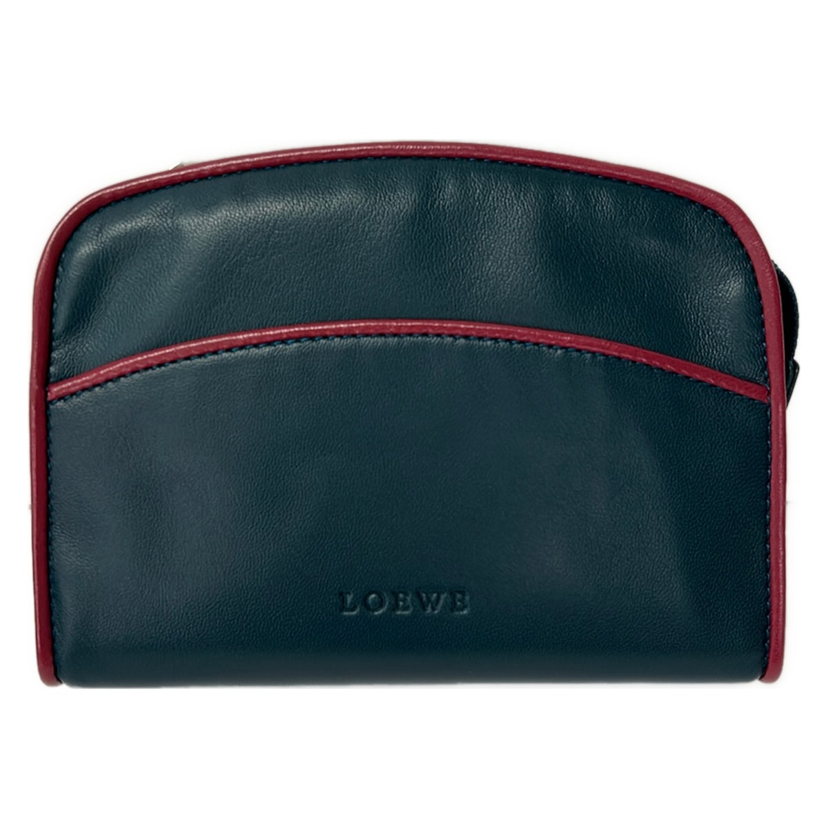 【新着】【中古】LOEWE(ロエベ) 合切袋 米国海軍×ボルドーワイン なめし革