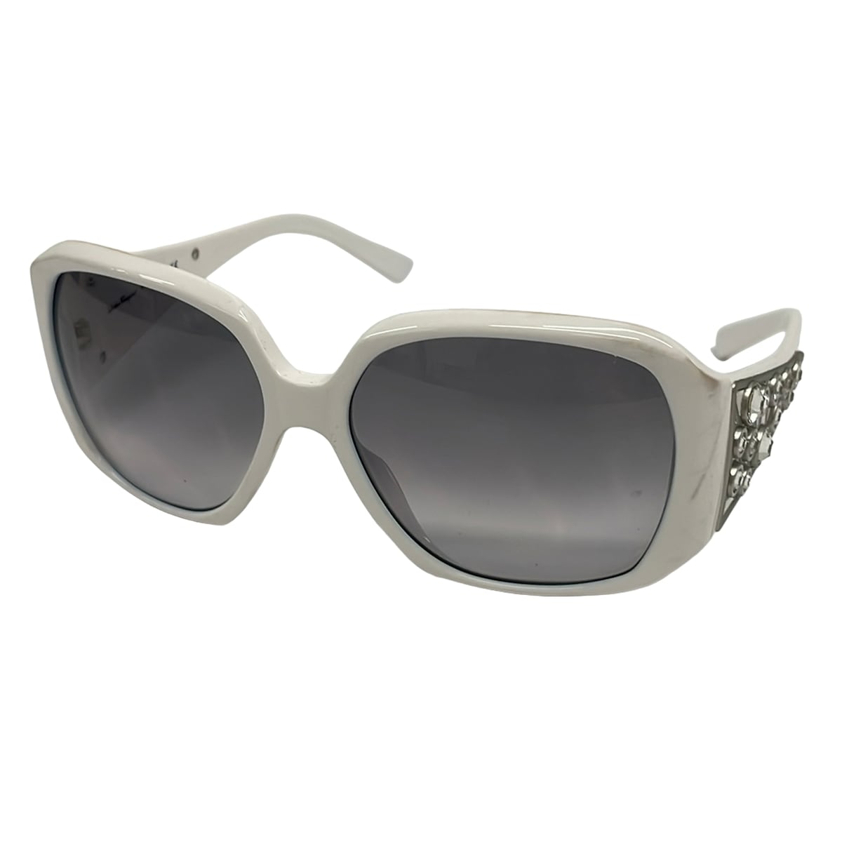 【新着】【中古】FERRAGAMO/SalvatoreFerragamo(サルバトーレフェラガモ) 黒眼鏡 生産ライン石ころ ダークネイビー×白×しろがね色