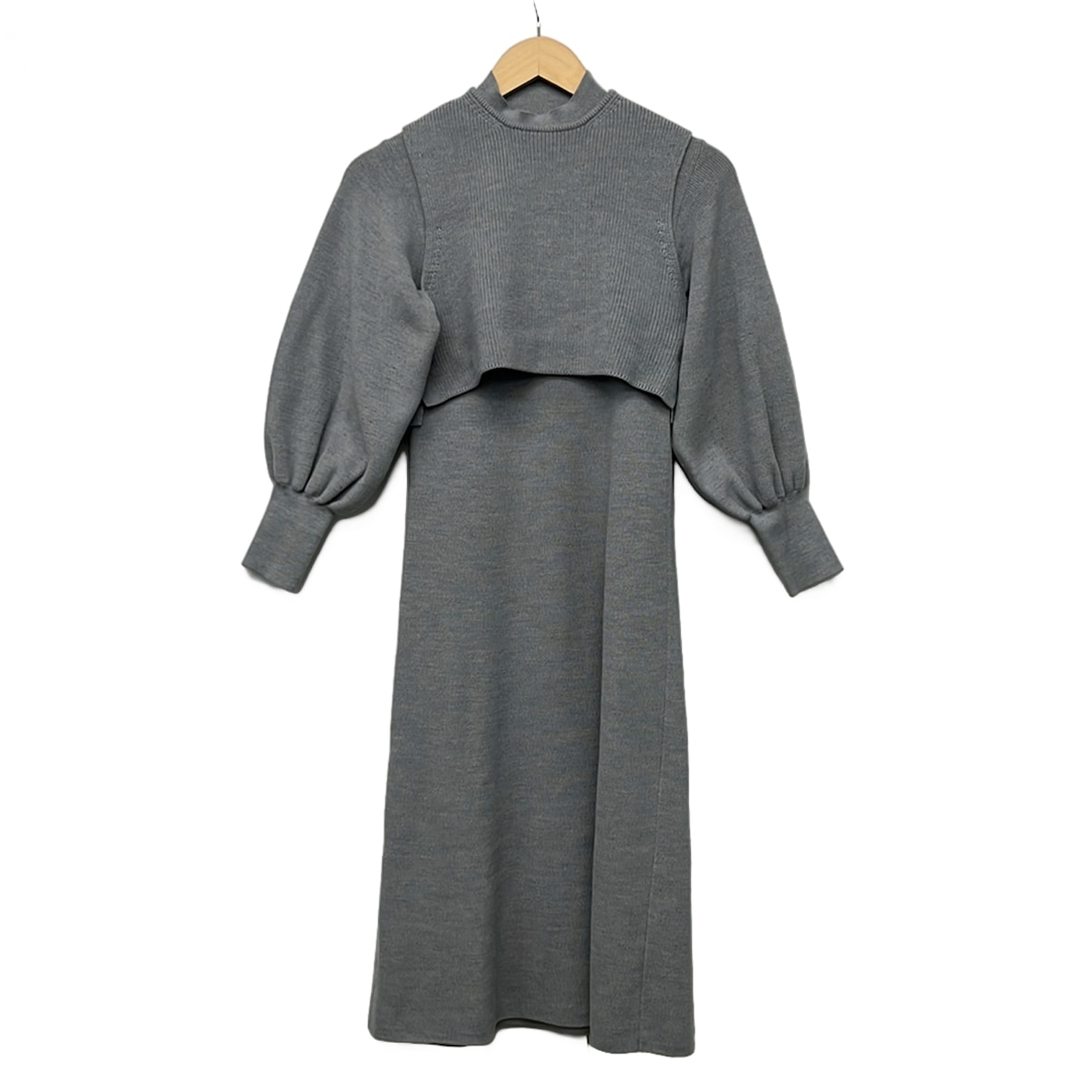【中古】ANAYI(アナイ) 衣裳 ハイネック/長袖/ロング/編み物/より良い付き添い人 薄墨色
