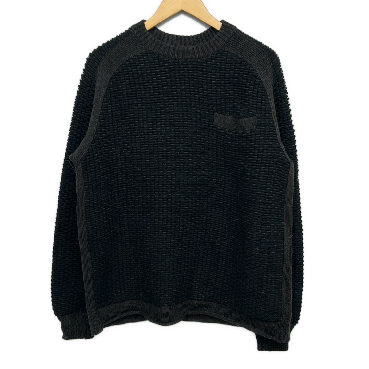 【中古】Sacai(サカイ) 長袖プルオーバー 労働者の一団のど首 米国海軍×暗然たる薄墨色