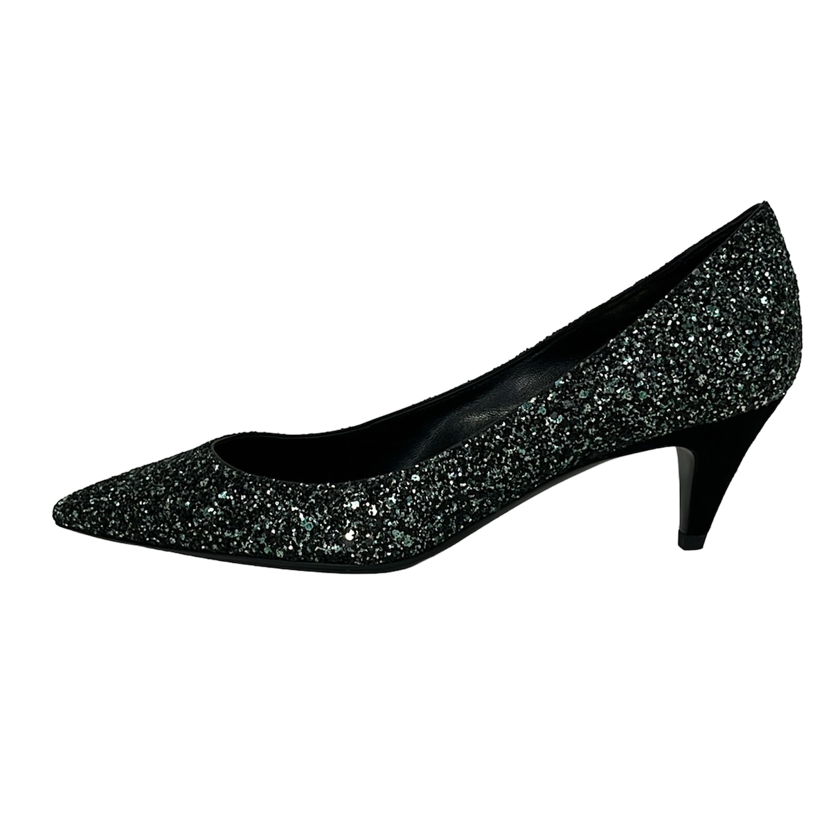 【中古】SAINT LAURENT PARIS(サンローランパリ) パンプス 青碧緑であること×黒