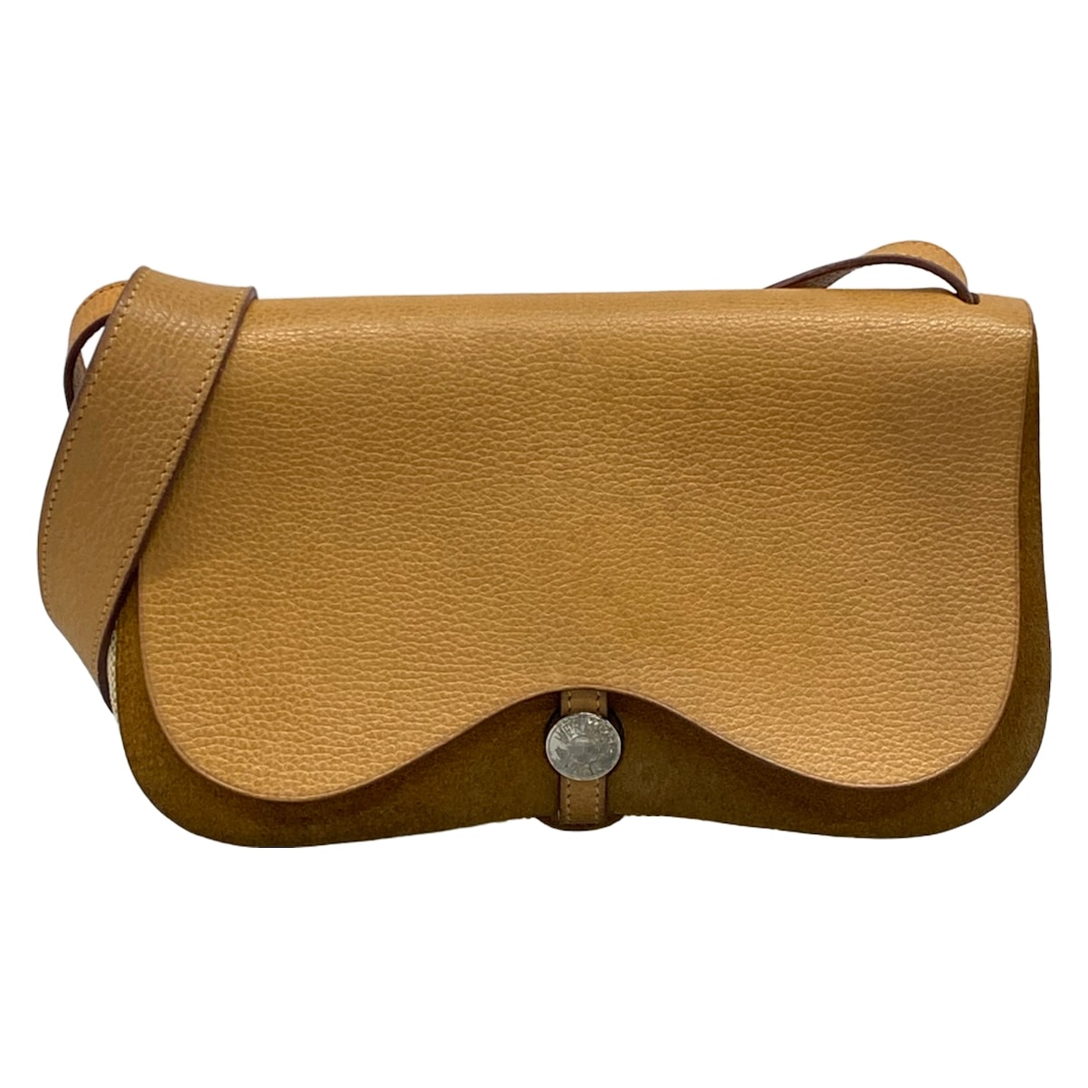 【新着】【中古】HERMES(エルメス) サックコロラドPM ショルダーバッグ しろがね色金具 自然的×エクリュ