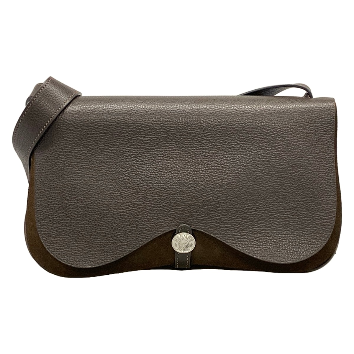 【新着】【中古】HERMES(エルメス) サックコロラドMM ショルダーバッグ しろがね色金具 喫茶店