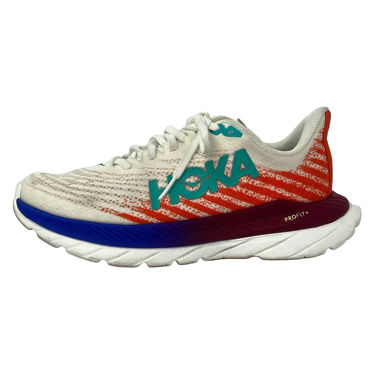 【新着】【中古】HOKA/HOKA ONE ONE(ホカ/ホカオネオネ) スニーカー 白×オレンジ色×マルチ