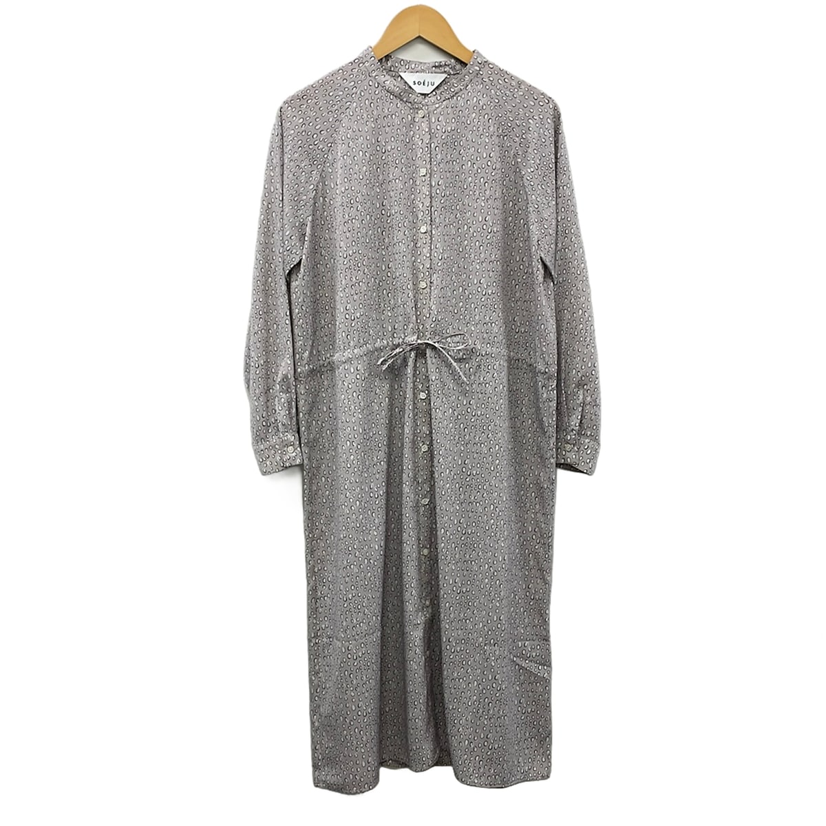 【新着】【中古】SOEJU(ソージュ) 衣装 長袖/ロング/点点柄/シャツワンピ ライトパープル×パープル×白