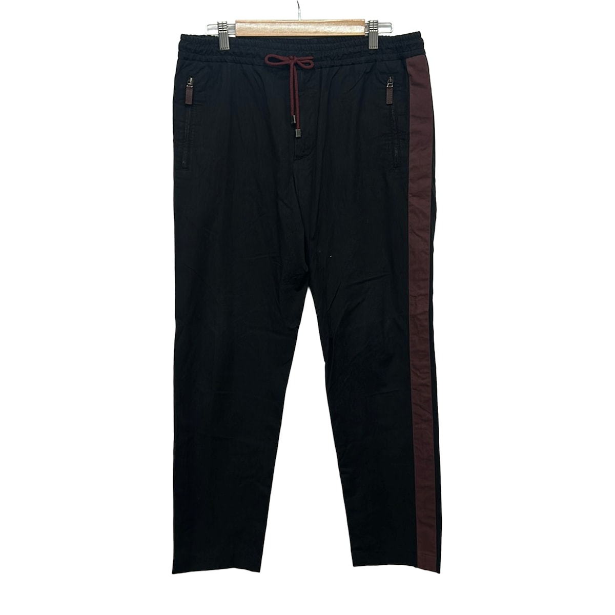 【新着】【中古】DOLCE\u0026GABBANA(ドルチェアンドガッバーナ) ズボン下 盛りだくさんレングス/縞模様 黒×パープル