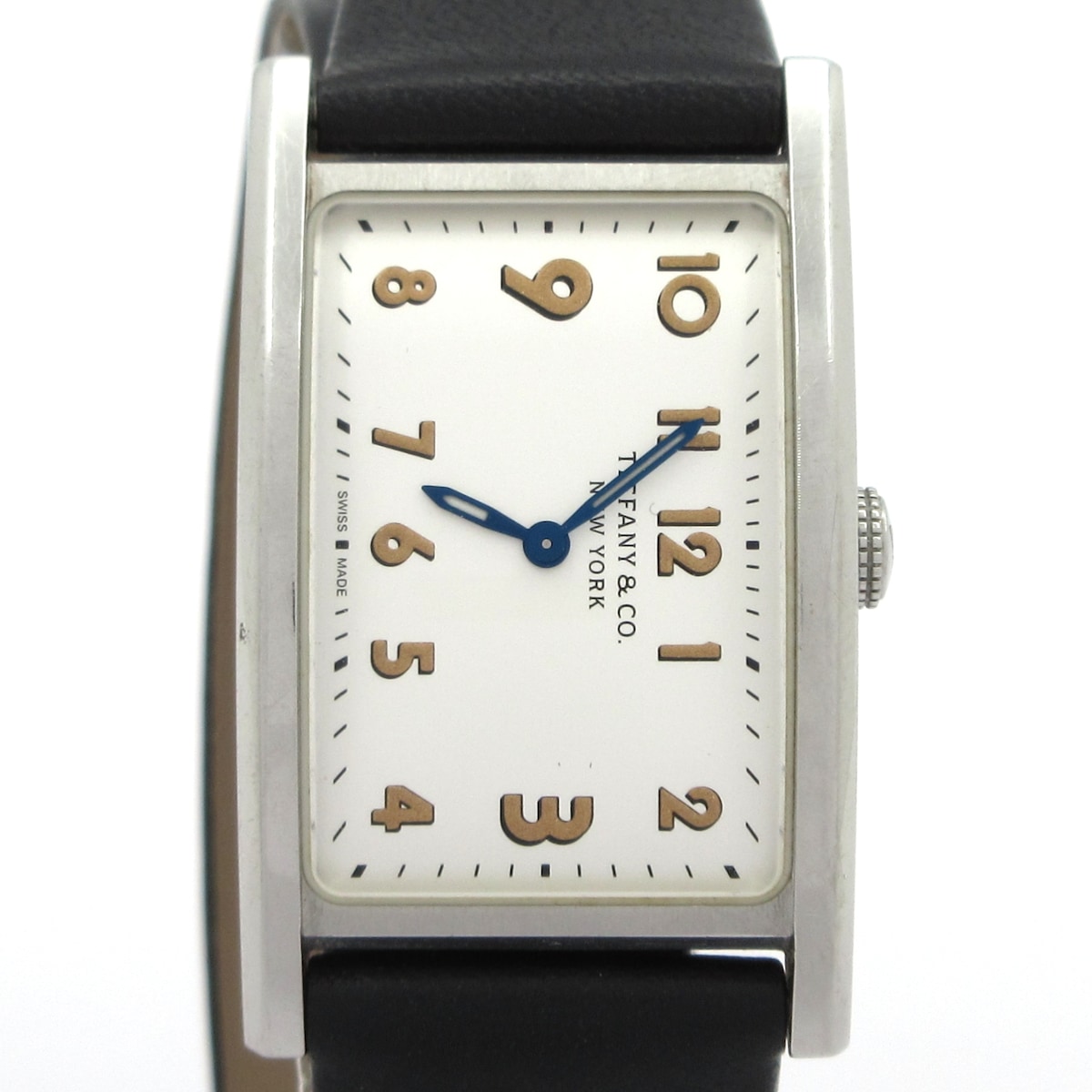 【新着】【中古】TIFFANY\u0026Co.(ティファニー) パン種酉の方角 ウォッチ SS×革胴締め/ダブルラップストラップ/横向き文字記号盤 白