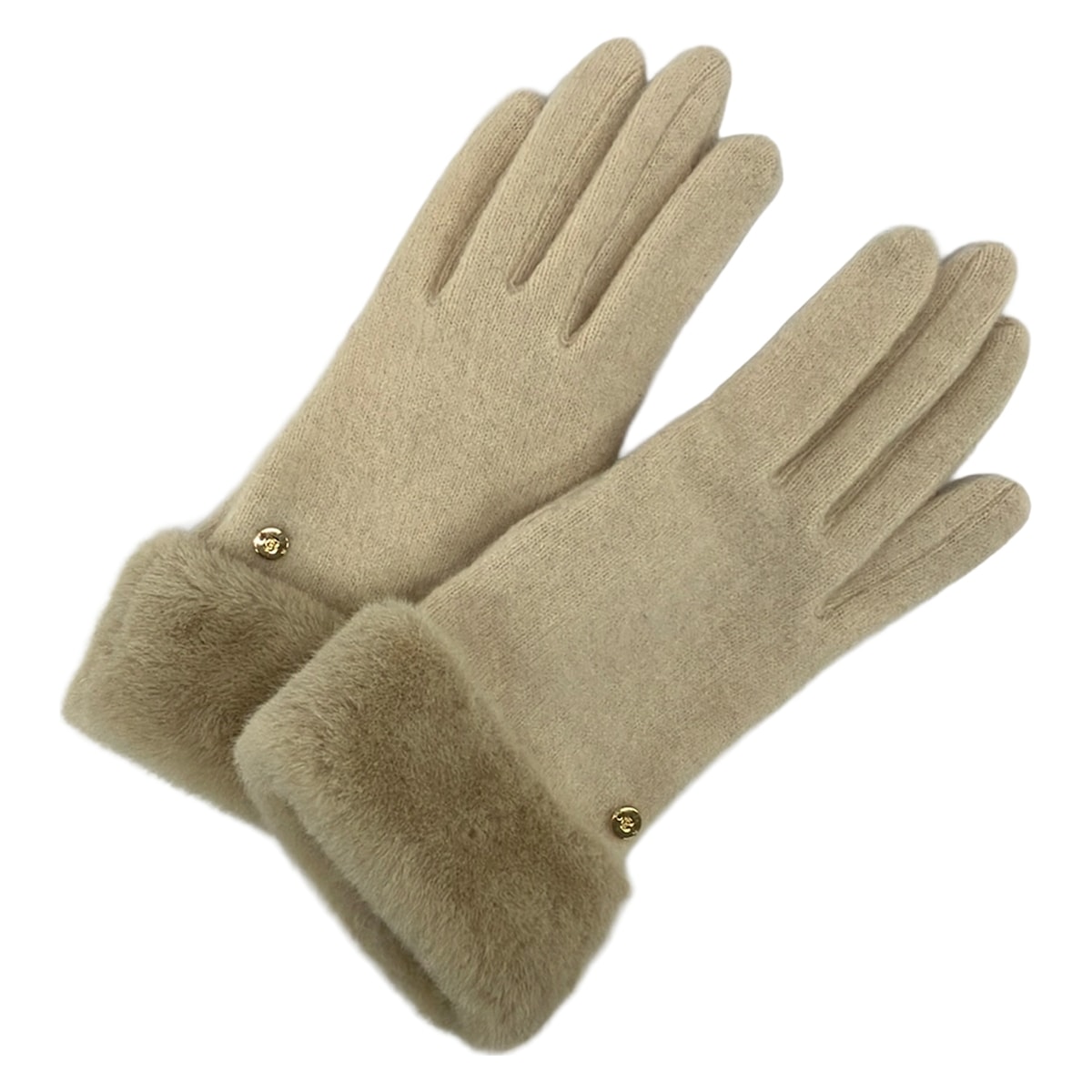 【新着】【中古】BLUE LABEL CRESTBRIDGE(ブルーレーベルクレストブリッジ) グローブ ベージュ 羊毛