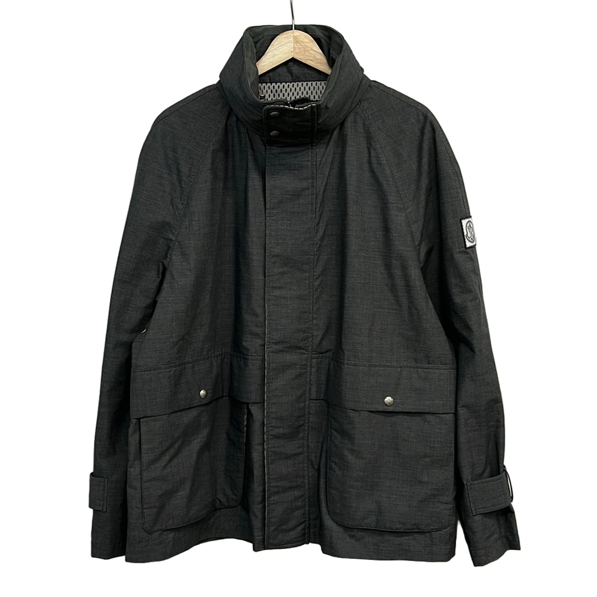 【新着】【中古】MONCLER(モンク軌跡) 上衣 長袖/ジップアップ/ボンネット内蔵/春/秋 暗然たる薄墨色