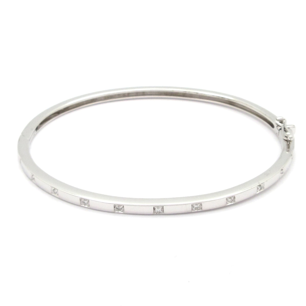 【中古】STAR JEWELRY(スタージュエリー) バングル 11Pダイヤ/ダイヤ0.07カラット K18WG&times;ダイヤモンド｜ブランディア　店