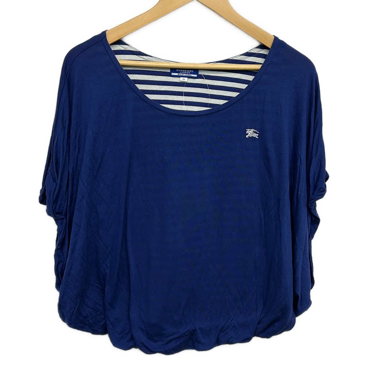 【新着】【中古】Burberry Blue Label(バーバリーブルーレーベル) 半袖カットソー 労働者の一団のど首 米国海軍