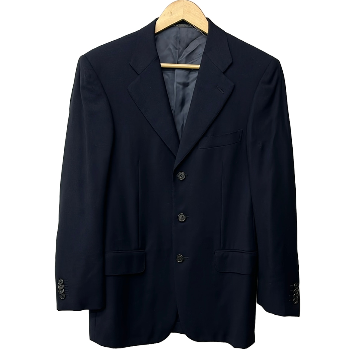 【新着】【中古】ZEGNA/Ermenegildo Zegna(ゼニア/エルメネジルド ゼニア) 上衣 長袖/肩パッド/春/秋 ダークネイビー