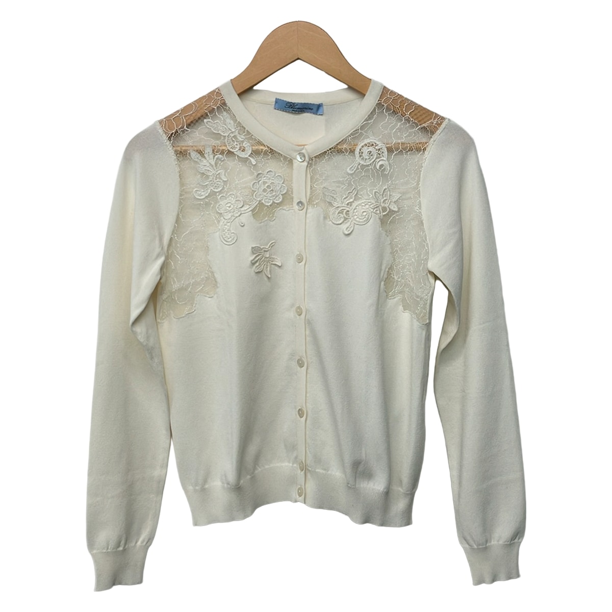【新着】【中古】BLUMARINE(ブル米国海兵隊員) ジレー 長袖/スピード競技/御花(花) 象牙色