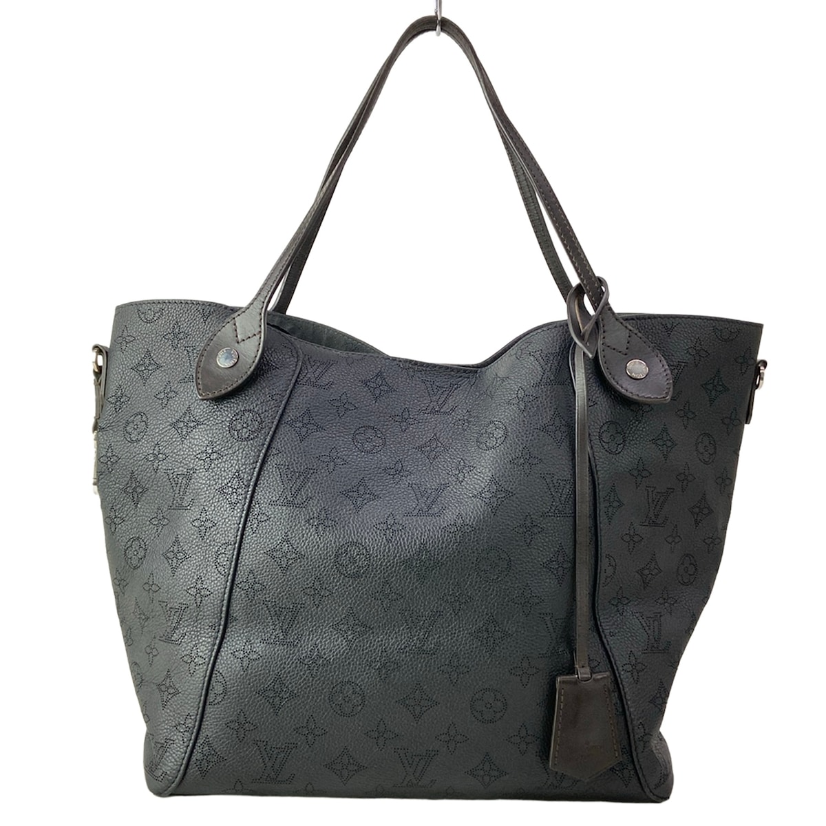 【新着】【中古】LOUIS VUITTON(ルイヴィトン) ヒナMM トートバッグ ノワール なめし革