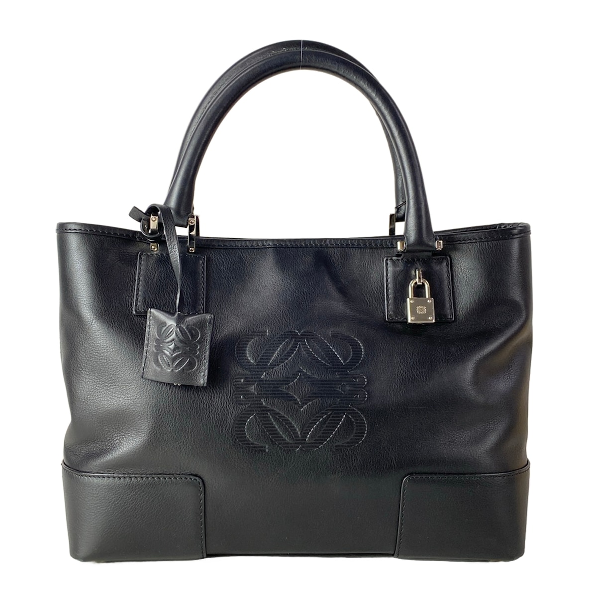 【新着】【中古】LOEWE(ロエベ) トートバッグ 黒 なめし革