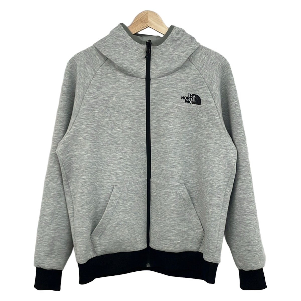 【中古】THE NORTH FACE(北の方人間の顔) 上衣 長袖/リヴァーシブル/ジップアップ/春/秋 薄墨色×点火装置薄墨色