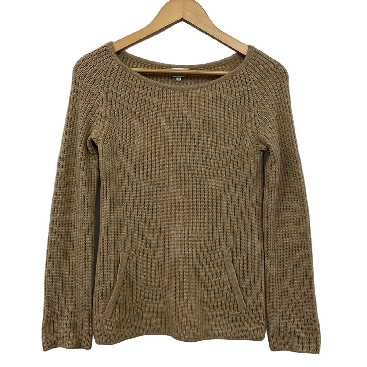 【新着】【中古】Max Mara(マックスマーラ) 長袖スウェーター カシミール混/リブニット ベージュ
