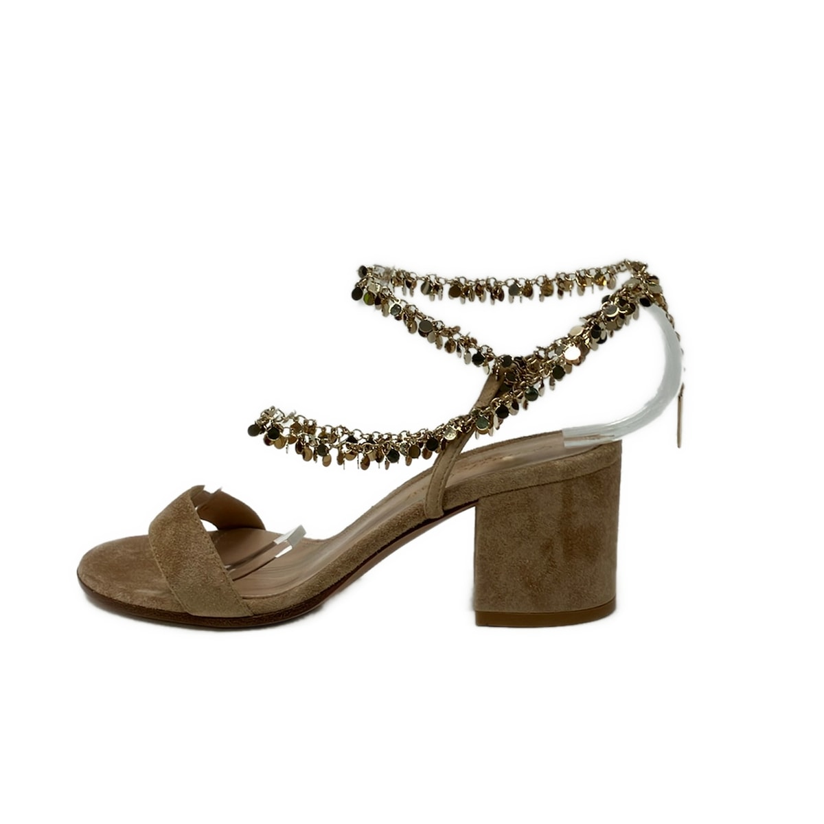 【新着】【中古】Gianvito Rossi(ジャンヴィト・ロッシ) サンダル チェーンストラップ ベージュ