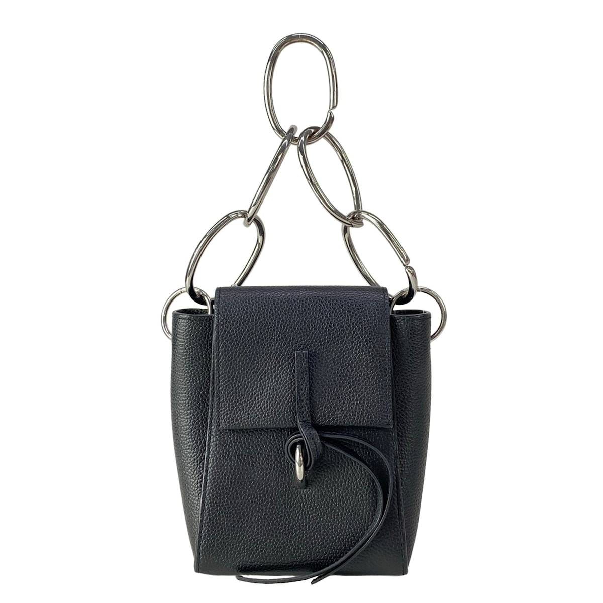 【中古】3.1 Phillip lim(スリーワンフィリップリム) ハンドバッグ 2way 黒×シルバー レザー|ブランディア 店