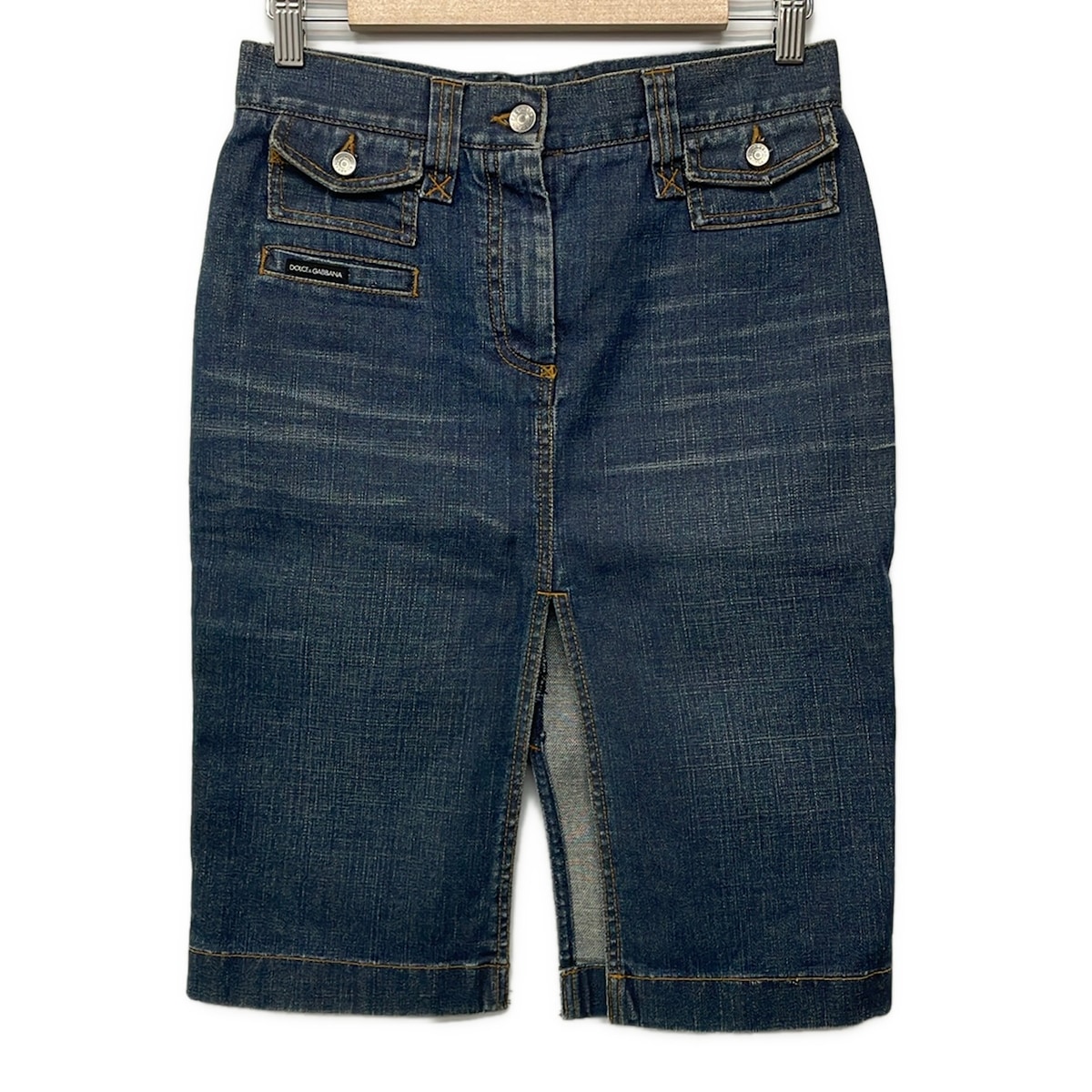 【新着】【中古】DOLCE\u0026GABBANA(ドルチェアンドガッバーナ) ロングスコート ジーンズ ダークネイビー