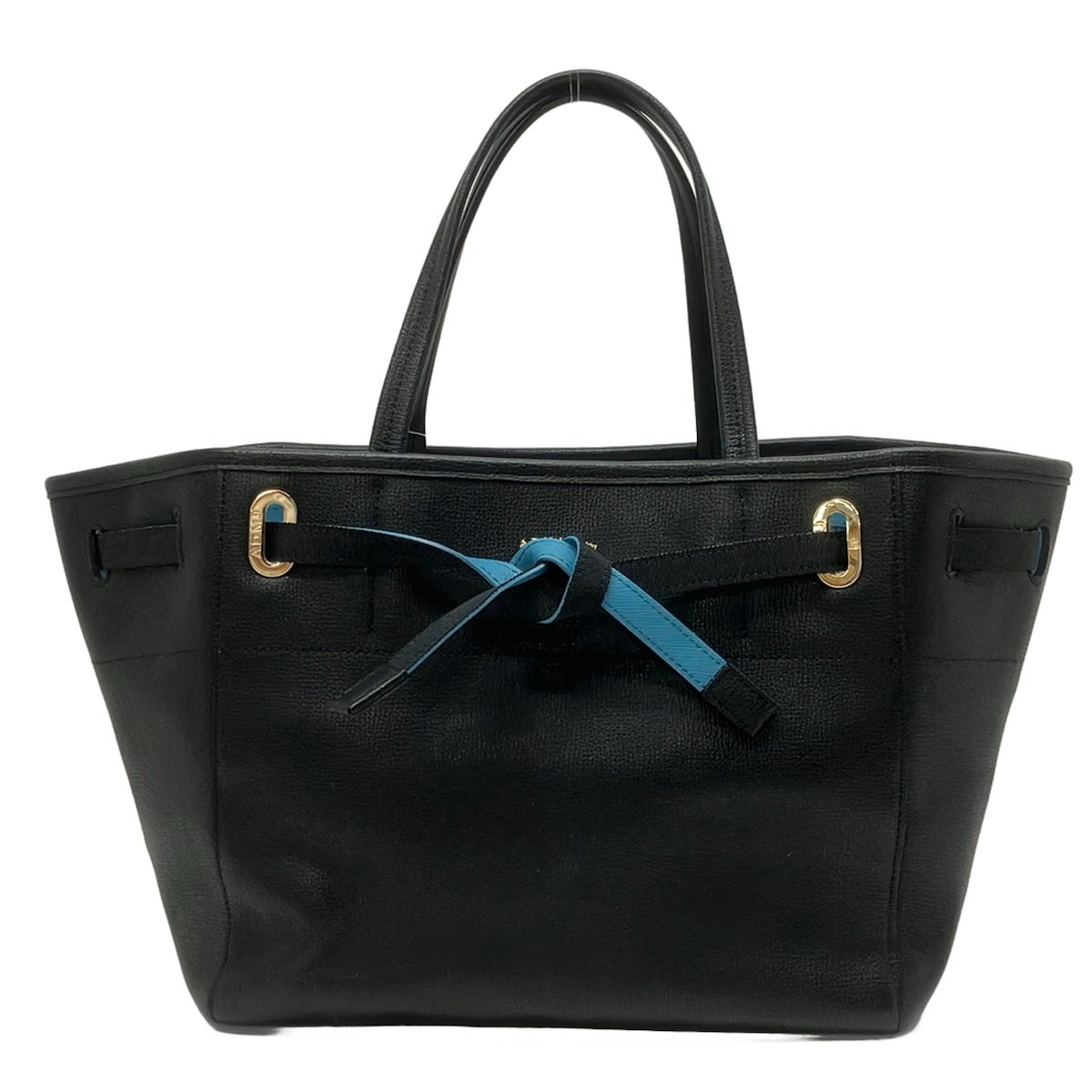【中古】AccessoiresDeMademoiselle(ADMJ)(アクセソワ・ドゥ・マドモワゼル) トートバッグ リボン 黒 レザー|ブランディア 店