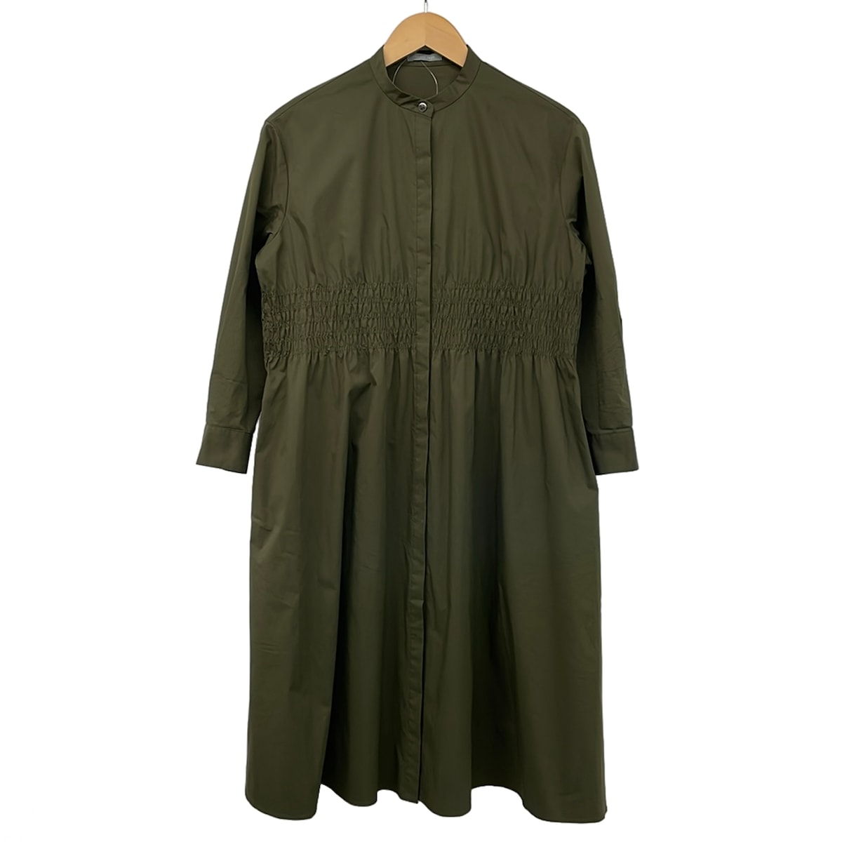 【新着】【中古】theory luxe(セオリーリュクス) 衣裳 ヘンリーのど首/長袖/ロング カーキ