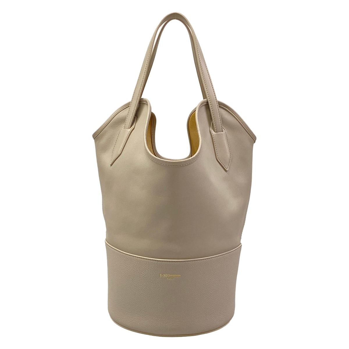 【新着】【中古】J\u0026MDavidson(ジェイ\u0026エムデヴィッドソン) 花の冠 井戸釣瓶 トートバッグ 薄墨色ベージュ なめし革